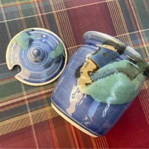 Handmade Ceramic Blue Jar